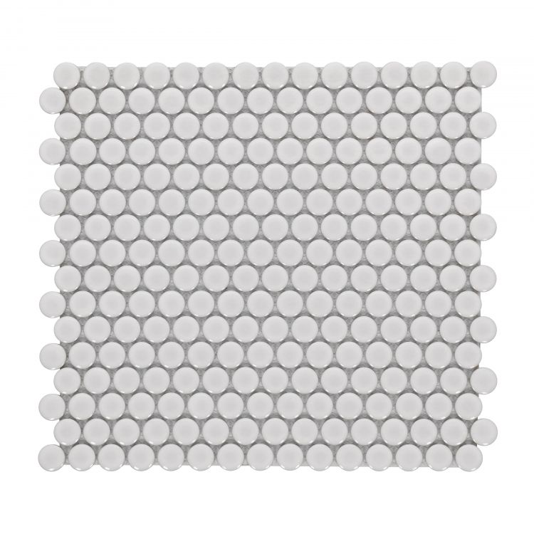 Penny Round Natural Grey Glossy 11.5 x 12.25 Penny Round Natural Grey Glossy 11.5 x 12.25